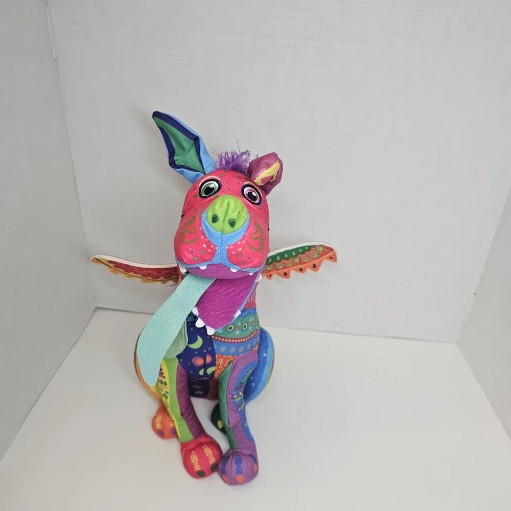 Disney Pixar COCO Dante Alebrije Rainbow Dog Plush Works Barks Talking